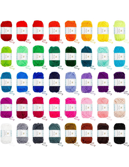 Kit de Crochet 113 Piezas InsCraft con 1600 Yards Hilo Acrílico Kit de Crochet 113 Piezas InsCraft con 1600 Yards Hilo Acrílico