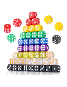 Juego de Dados Acrílicos 50PCS 16MM Colores Perla NiToy