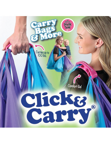 Click & Carry Organizador de Bolsas - Soporte Manos Libres Negro