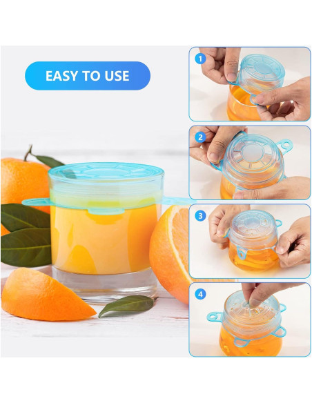 Tapas de Silicona Estirables 12PCS 6.5cm Reutilizables DAILY KISN