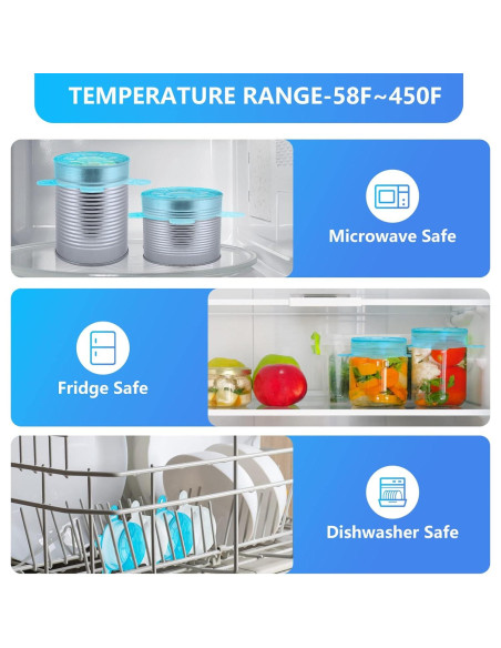 Tapas de Silicona Estirables 12PCS 6.5cm Reutilizables DAILY KISN