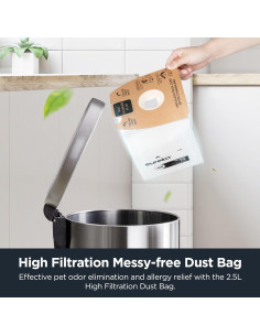 Aspiradora de Cañón Eureka 3670M 1200W Amarilla con 5 bolsas 2