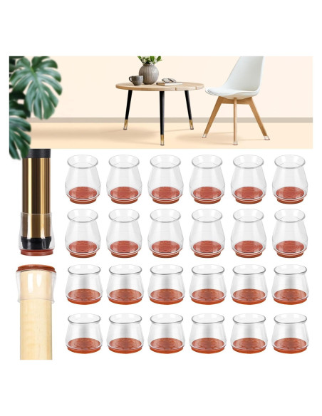 Cubiertas de patas de silla de silicona Jedroc 32 unidades