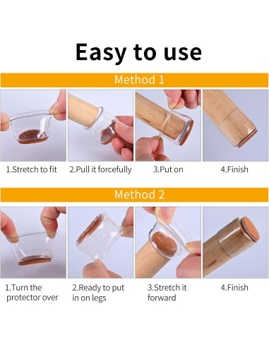 Cubiertas de patas de silla de silicona Jedroc 32 unidades