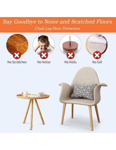 Cubiertas de patas de silla de silicona Jedroc 32 unidades