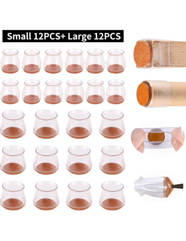 Cubiertas de patas de silla de silicona Jedroc 32 unidades
