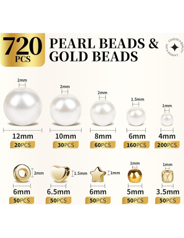 Kit de Perlas para Pulseras LEOBRO 720pcs - DIY Joyería