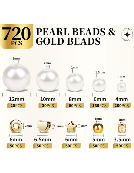 Kit de Perlas para Pulseras LEOBRO 720pcs - DIY Joyería
