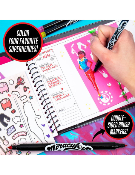 Cuaderno de Diseño de Moda Miraculous - Set para Niños 6+