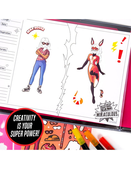 Cuaderno de Diseño de Moda Miraculous - Set para Niños 6+