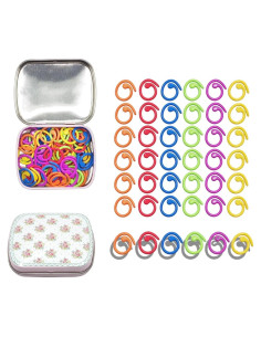 Marcadores de Puntos de Tejer Hilsayum 50 Piezas Metal Espiral