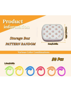 Marcadores de Puntos de Tejer Hilsayum 50 Piezas Metal Espiral 2