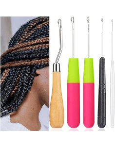 Juego de 5 Ganchos de Crochet CLHJINRUOLIU para Dreadlocks 2