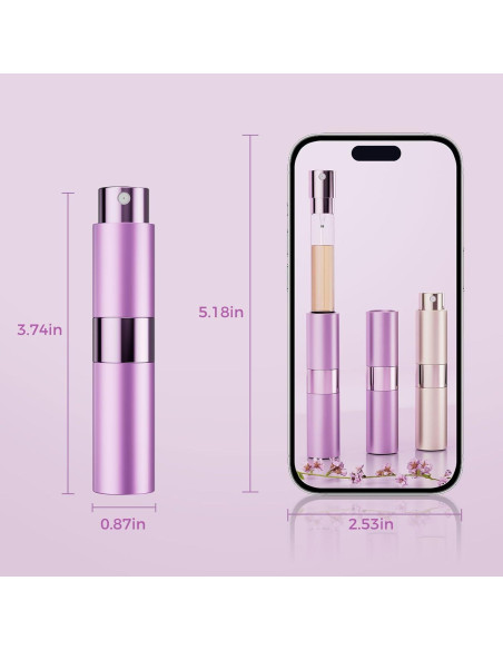 Atomizador de Perfume Rellenable Augwontior 8ml - 3 Colores