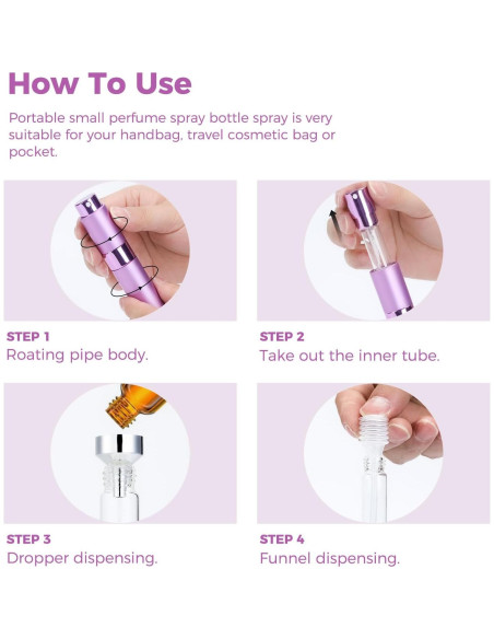 Atomizador de Perfume Rellenable Augwontior 8ml - 3 Colores