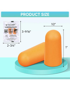 Tapones para Oídos TICONN 20 Pares 32dB Reducción Ruido 2