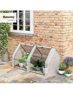 Mini Invernadero Portátil Aosom 1.83x0.91m con Puertas y Ventanas 2