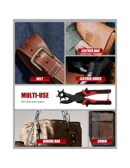 Perforador de Cuero 2 en 1 KingTool con Kit de Ojetes 200 Piezas