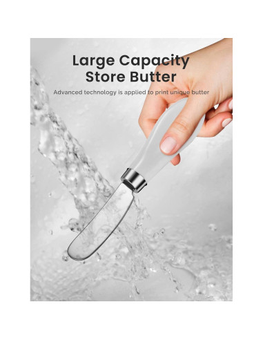 Set de 4 Cuchillos para Untar Mantequilla AISBUGUR - Acero Inoxidable y Mango de Cerámica