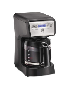 Cafetera Programable Hamilton Beach 12 Tazas Compacta Negra