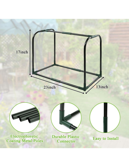Invernadero Mini Portátil U'Artlines 58x33x43 cm con Alfombra Impermeable