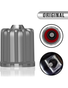 Paquete de 8 tapas de válvula de neumático TPMSCENTER gris 2