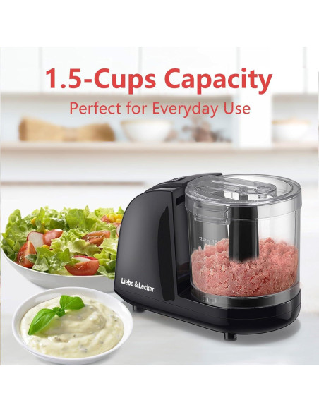 Mini Procesador de Alimentos Liebe&Lecker 1.5 Tazas S/S Mini Procesador de Alimentos Liebe&Lecker 1.5 Tazas S/S