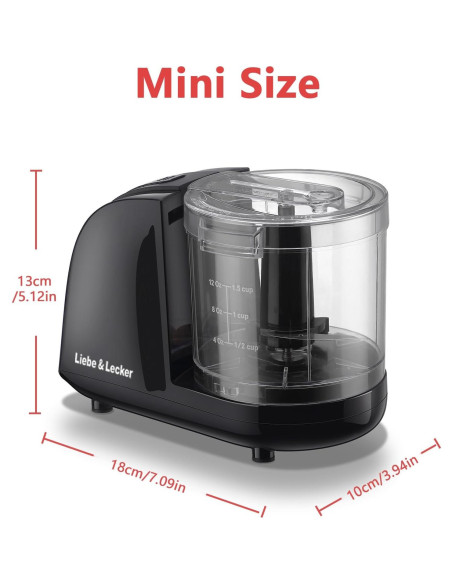Mini Procesador de Alimentos Liebe&Lecker 1.5 Tazas S/S Mini Procesador de Alimentos Liebe&Lecker 1.5 Tazas S/S