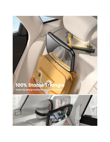 Espejo de Coche para Bebés Lamicall 32.5 cm Irrompible