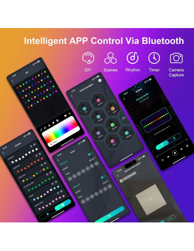 Luces de Cadena Inteligentes SuperRGB 5m 25 LED RGB Control Remoto