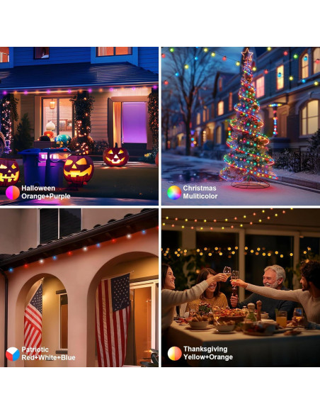 Luces de Cadena Inteligentes SuperRGB 5m 25 LED RGB Control Remoto