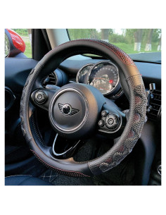 Funda de Volante PINCTROT Antideslizante 14.5-15 Pulgadas Rojo Vino