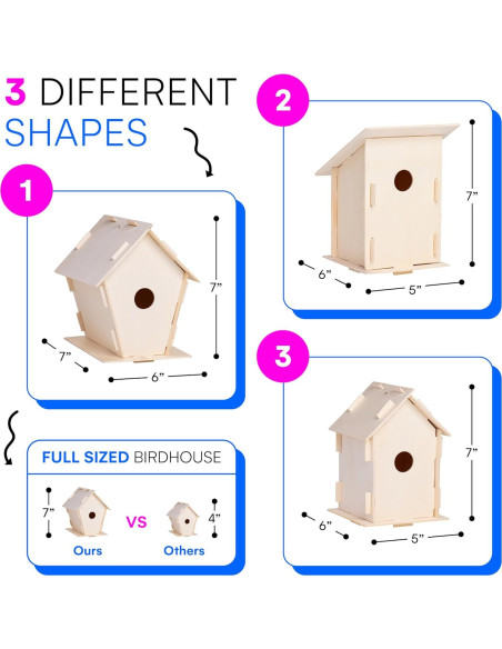 Kit de Casa para Aves Neliblu - 6 Piezas DIY para Niños