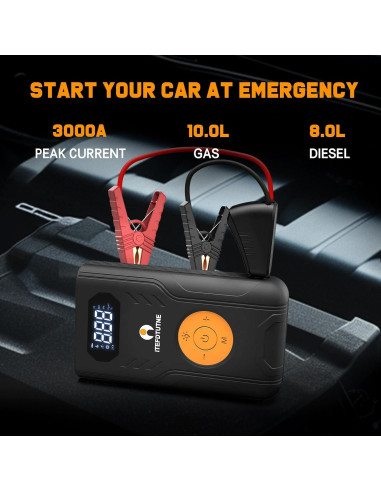 Arrancador de Batería ITEFDTUTNE B15-C 3000A con Compresor