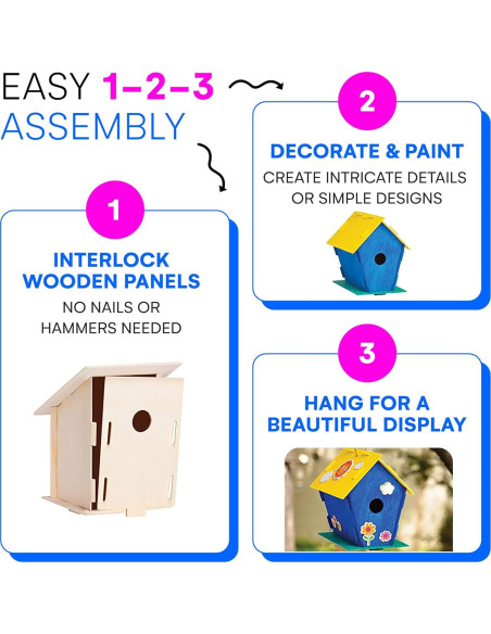 Kit de Casa para Aves Neliblu - 6 Piezas DIY para Niños
