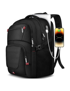 Mochila de viaje ZMMMA 50L para laptop 43.9 cm negra