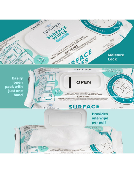 Toallitas de Limpieza Multiusos Juniper CLEAN 72 Unidades