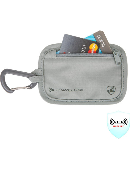 Bolsa de Almacenamiento Antirrobo RFID Travelon Gris 12.7x8.9cm
