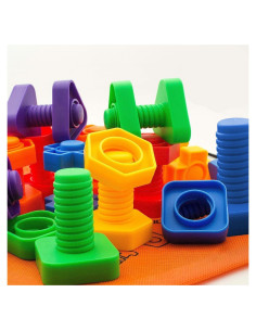 Juego de Tuercas y Tornillos Skoolzy 12 Piezas para Niños