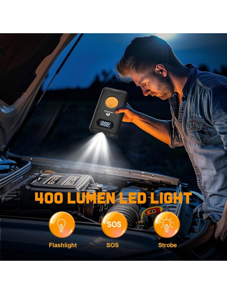 Arrancador de Batería ITEFDTUTNE B15-C 3000A con Compresor