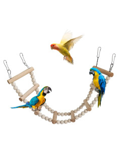 Puente de Escalera para Aves Dnoifne 8 Escalones 49x8 cm