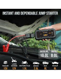 Arrancador de Batería EcoNour 4000A 25000mAh Pantalla LCD 2