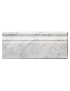 Moldura de Zócalo de Mármol Blanco Carrara 305x127mm 4 Pcs