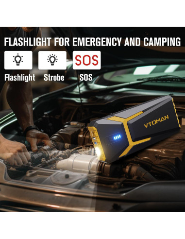 VTOMAN V10 Pro 4500A Arrancador de Coche Portátil 12V