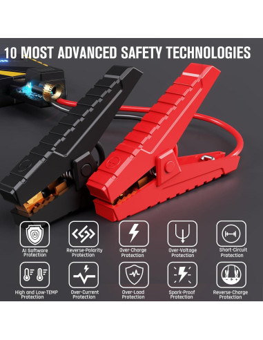 VTOMAN V10 Pro 4500A Arrancador de Coche Portátil 12V