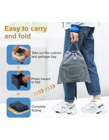 Inodoro Plegable Portátil para Niños DIJIAMEIYA - 24.9x22.6 cm