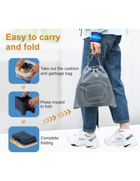 Inodoro Plegable Portátil para Niños DIJIAMEIYA - 24.9x22.6 cm