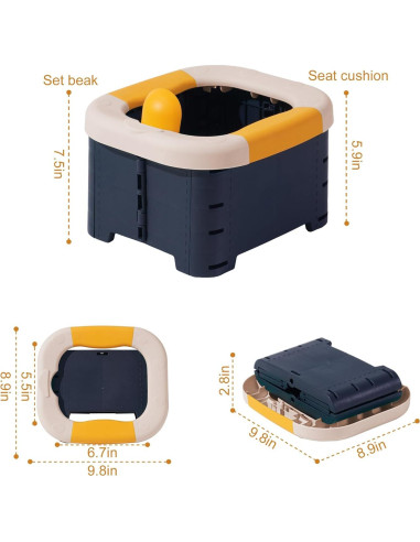 Inodoro Plegable Portátil para Niños DIJIAMEIYA - 24.9x22.6 cm