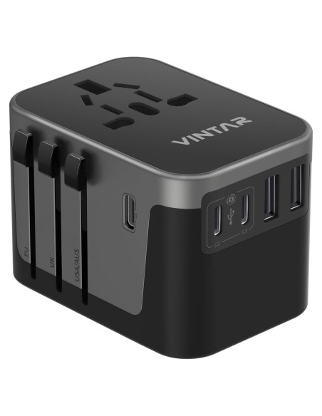 Adaptador de Viaje Universal VINTAR 6A 5 Puertos USB 30W