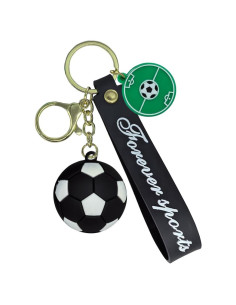 Llavero de Fútbol Unisex Negro - Regalo para Aficionados